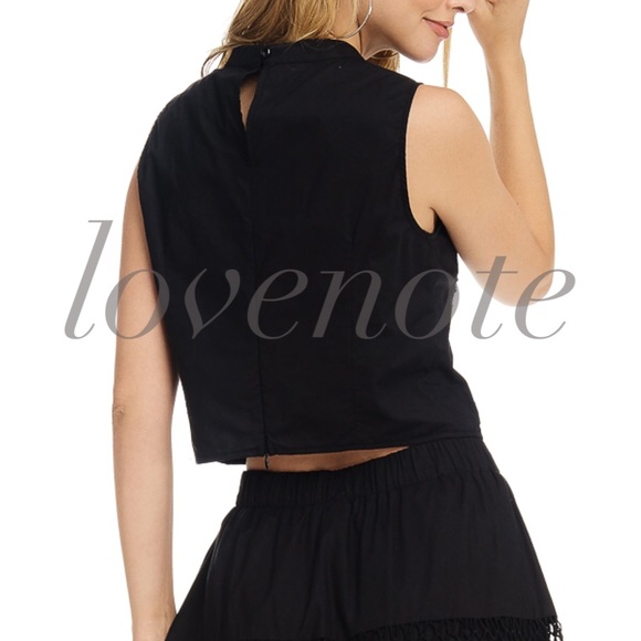 Black Skirt Set With Sleeveless Top and Midi Skirt - Picture 5 of 5